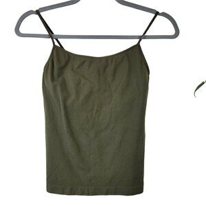 Vintage Tammy Mars O/S Camisole Tank Top Olive Army Green Supplex Spandex READ
